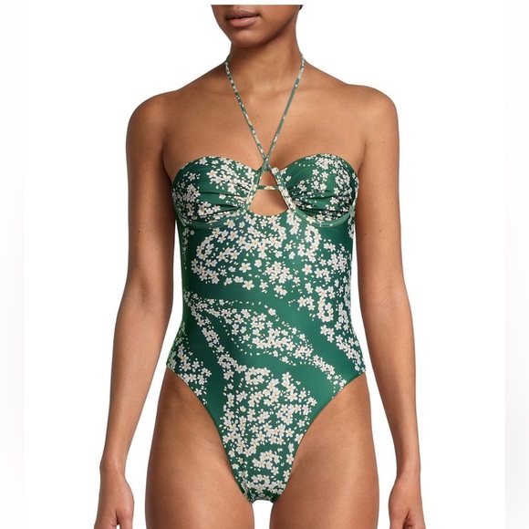 NWT Agua by Agua Bendita Astro Esmerelda Halter One-Piece - Picture 9 of 15